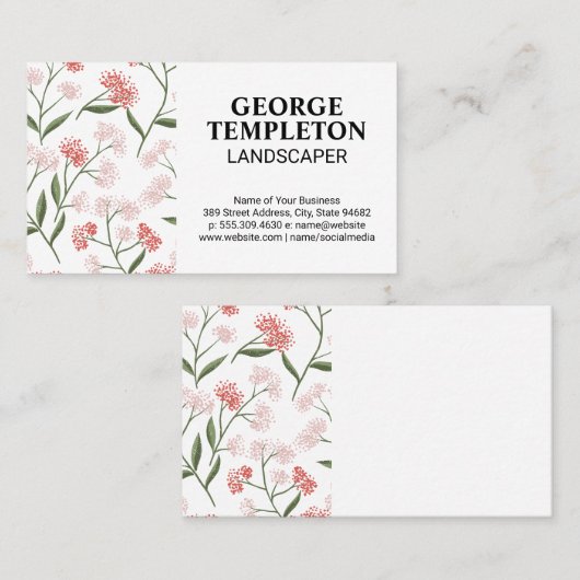 Floral Pattern Visitekaartje (Voorkant / Achterkant)