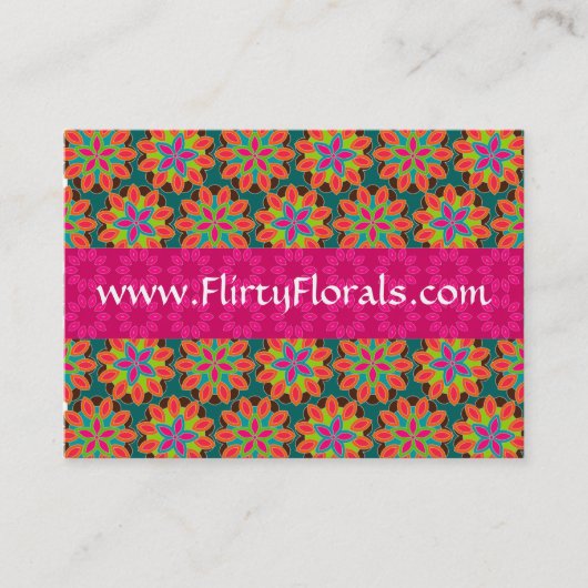 Floral Pattern Visitekaartje (Voorkant)