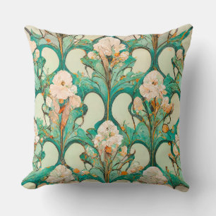Floral Pattern Wallpaper Art Nouveau Style Kussen