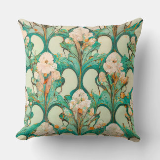 Floral Pattern Wallpaper Art Nouveau Style Kussen