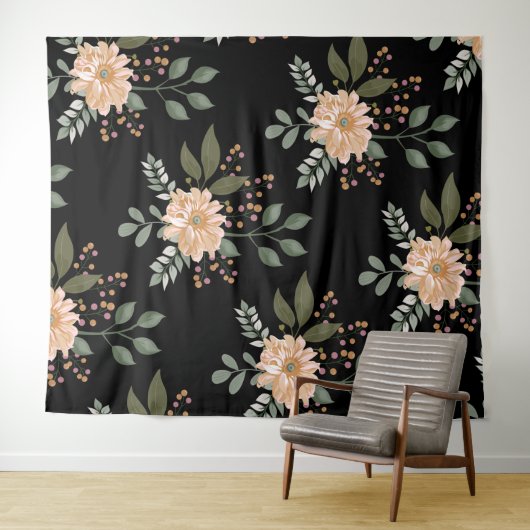Floral Pattern Wandkleed (In Situ (horizontaal))