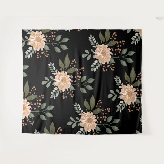 Floral Pattern Wandkleed (Voorkant (horizontaal))