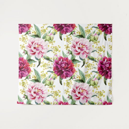 Floral Pattern Wandkleed (Voorkant (horizontaal))