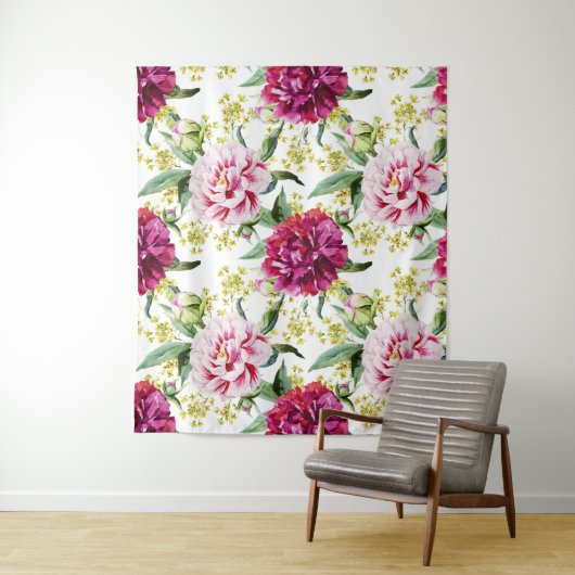 Floral Pattern Wandkleed (In situ)