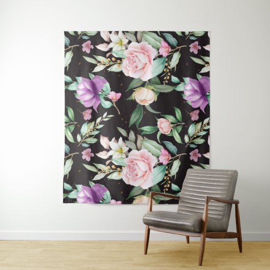 Floral Pattern Wandkleed (In situ)