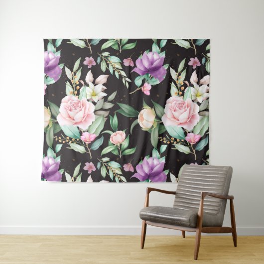 Floral Pattern Wandkleed (In Situ (horizontaal))