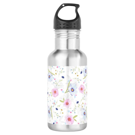  Floral Pattern Waterfles (Voorkant)