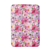 Floral Pattern-Waterverf Badmat (Voorkant Verticaal)