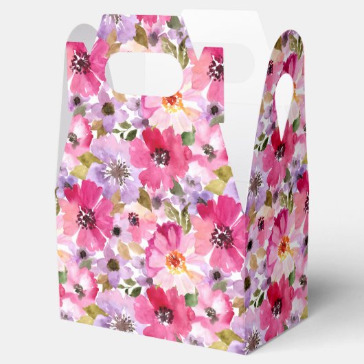 Floral Pattern-Waterverf Bedankdoosjes (Geopend)