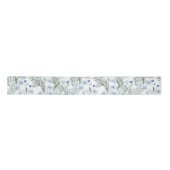 Floral Pattern Waterverf Blue White Butterfly Satijnen Lint (Voorkant)