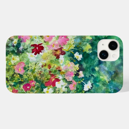 Floral Pattern Waterverf Case-Mate iPhone Case (Achterkant (horizontaal))