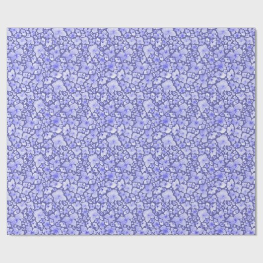 Floral Pattern Waterverf Hydrangea Cadeaupapier (Vlak)