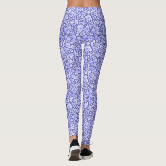 Floral Pattern Waterverf Hydrangea Leggings (Achterkant)