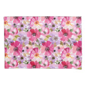 Floral Pattern-Waterverf Kussensloop (Voorkant-Links)