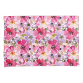 Floral Pattern-Waterverf Kussensloop (Voorkant-Rechts)