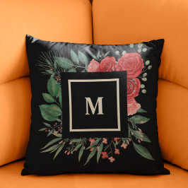 Floral Pattern Waterverf Red Rose Kussen