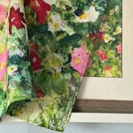 Floral Pattern Waterverf Schort