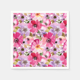 Floral Pattern-Waterverf Servet