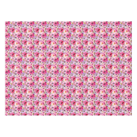 Floral Pattern-Waterverf Tafelkleed (Voorkant (Horizontaal))