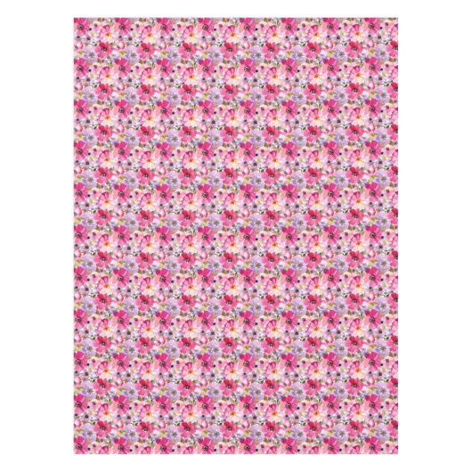 Floral Pattern-Waterverf Tafelkleed (Voorkant)