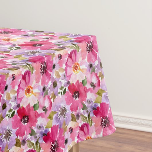 Floral Pattern-Waterverf Tafelkleed (Voorbeeld)