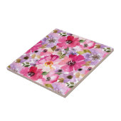 Floral Pattern-Waterverf Tegeltje (Zijkant)