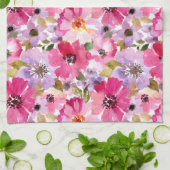 Floral Pattern-Waterverf Theedoek (Gevouwen)