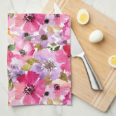 Floral Pattern-Waterverf Theedoek (Quarter Fold)
