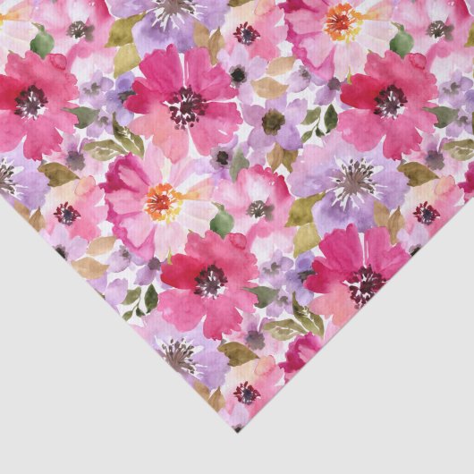 Floral Pattern-Waterverf Tissuepapier (Detail)