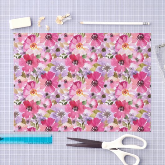 Floral Pattern-Waterverf Tissuepapier (Craft)