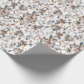 Floral Pattern Waterverf White Leaves Cadeaupapier (Hoek)