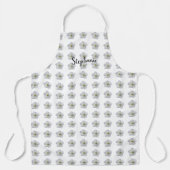 Floral Pattern Weddenschap Bridesmaid Flowergirl W Schort (Voorkant)