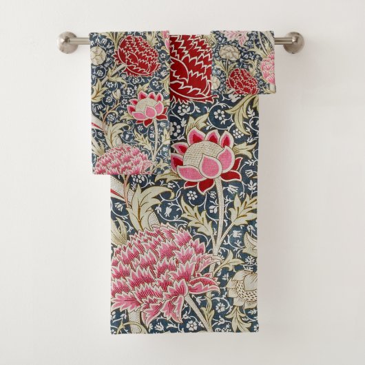  Floral Pattern, William Morris Bad Handdoek (Insitu)