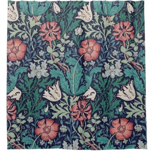 Floral Pattern, William Morris Douchegordijn (Voorkant)