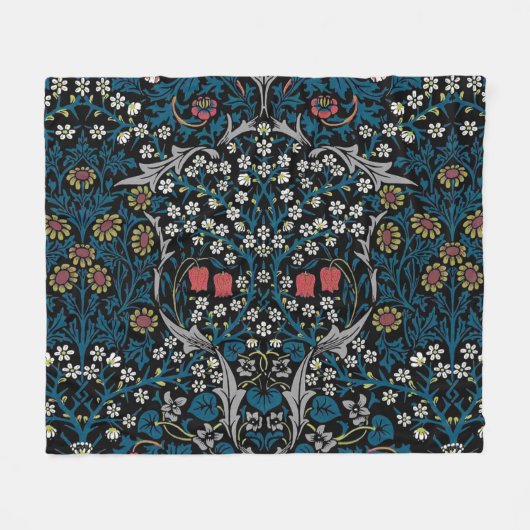 Floral Pattern, William Morris Fleece Deken (Voorkant (Horizontaal))