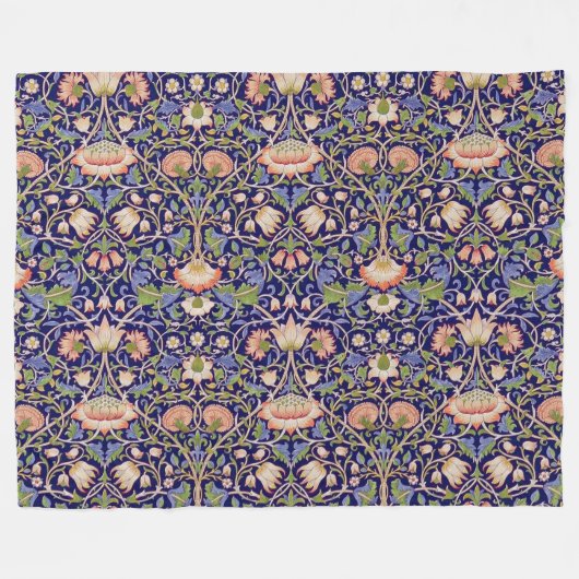 Floral Pattern, William Morris Fleece Deken (Voorkant (Horizontaal))
