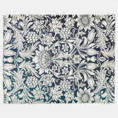 Floral Pattern, William Morris Fleece Deken (Voorkant (Horizontaal))