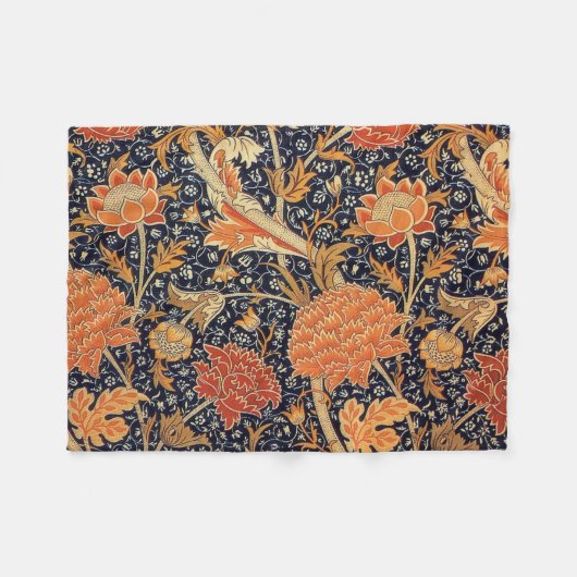  Floral Pattern, William Morris Fleece Deken (Voorkant (Horizontaal))