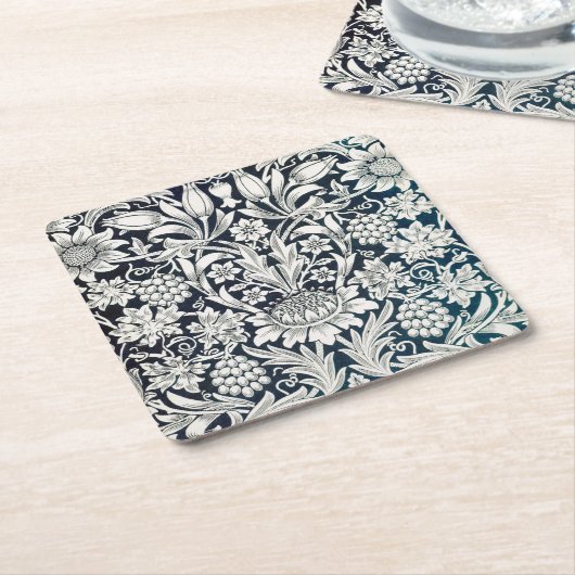  Floral Pattern, William Morris Kartonnen Onderzetters (Schuin)