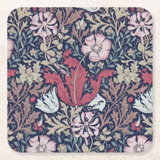  Floral Pattern, William Morris Kartonnen Onderzetters (Voorkant)