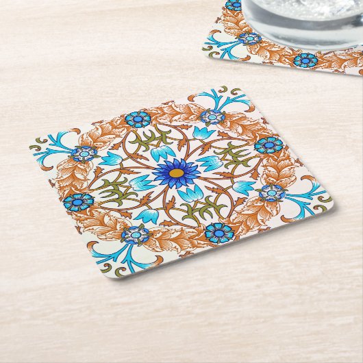 Floral Pattern, William Morris Kartonnen Onderzetters (Schuin)