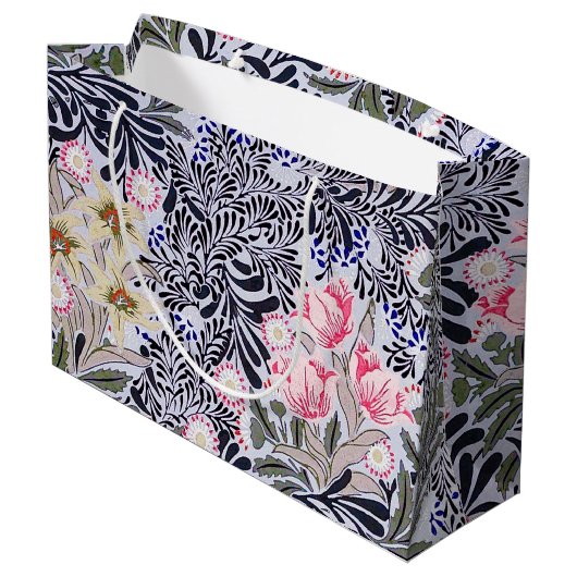 Floral Pattern, William Morris Large Gift Bag Groot Cadeauzakje (Achterkant Gekanteld)