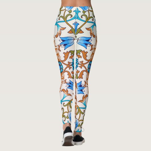  Floral Pattern, William Morris Leggings (Achterkant)