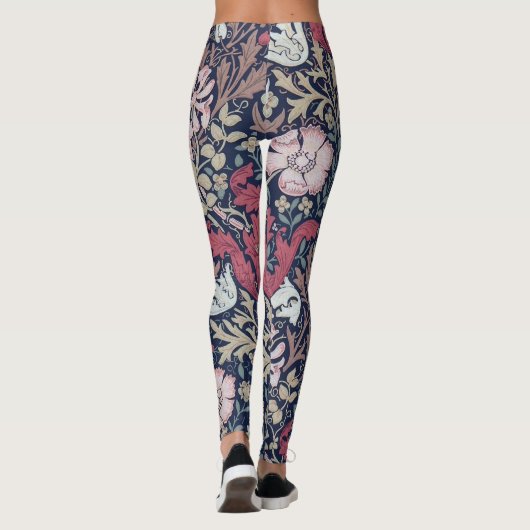  Floral Pattern, William Morris Leggings (Achterkant)