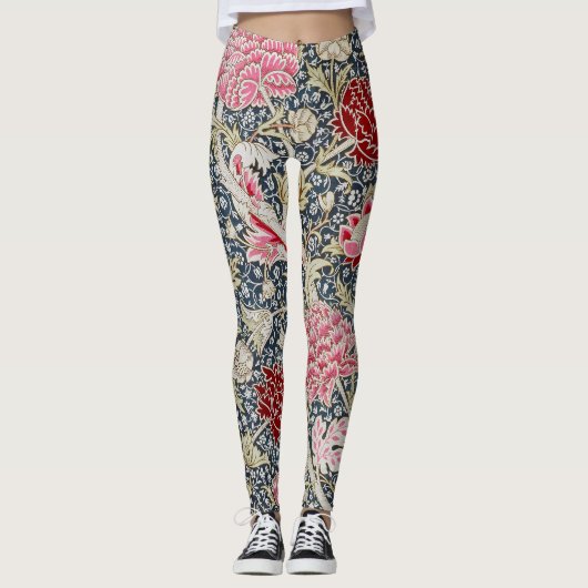  Floral Pattern, William Morris Leggings (Voorkant)