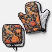 Floral Pattern, William Morris Ovenwant & Pannenlap Set (Voorkant / Achterkant)