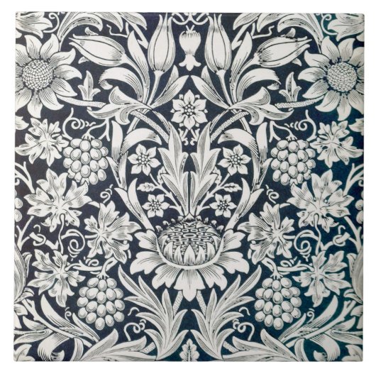  Floral Pattern, William Morris Tegeltje (Voorkant)