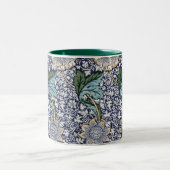 Floral Pattern - William Morris Tweekleurige Koffiemok (Center)