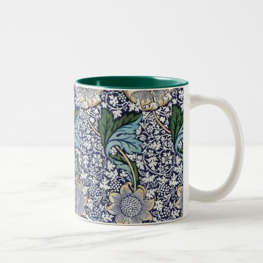 Floral Pattern - William Morris Tweekleurige Koffiemok (Rechts)