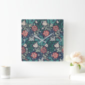 Floral Pattern, William Morris Vierkante Klok (Huis)